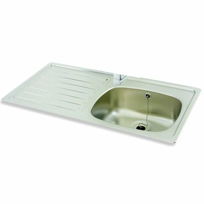 Carron Phoenix Unisink 1SD 1 Bowl Stainless Steel Kitchen Sink - Left Hand Drainer - 101.0065.948