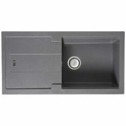 Carron Phoenix Bali 105 1 Bowl Granite Kitchen Sink - Stone Grey - 114.0055.863