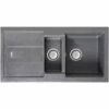 Carron Phoenix Bali 150 1.5 Bowl Granite Kitchen Sink - Stone Grey - 114.0055.865
