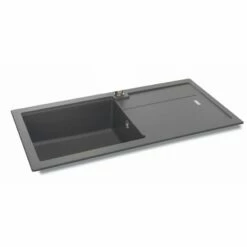 Carron Phoenix Bali 105 1 Bowl Granite Kitchen Sink - Jet Black - 114.0159.244