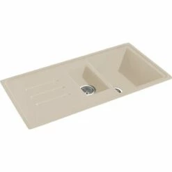 Carron Phoenix Debut 150 1.5 Bowl Granite Kitchen Sink - Champagne - 114.0201.153
