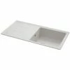 Carron Phoenix Debut 105 1 Bowl Granite Kitchen Sink - Polar White - 114.0288.187