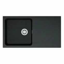 Franke Orion 1 Bowl Inset Tectonite Kitchen Sink Reversible OID 611-94 - Carbon Black - 114.0381.758