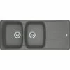 Franke Antea Fragranite 2 Bowl Inset Kitchen Sink Reversible AZG 621-116 - Stone Grey - 114.0633.742