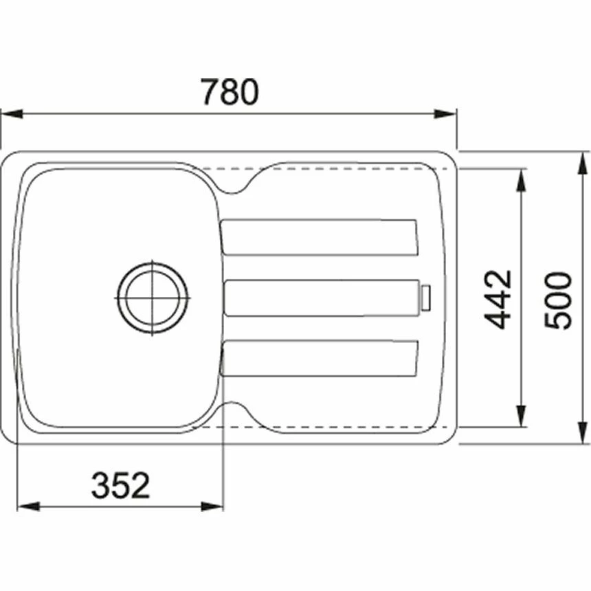 Franke Antea Fragranite 1 Bowl Inset Kitchen Sink Reversible AZG 611-78 - Polar White - 114.0532.312 - Image 2