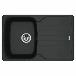 Franke Antea Fragranite 1 Bowl Inset Kitchen Sink Reversible AZG 611-78 - Onyx - 114.0532.311