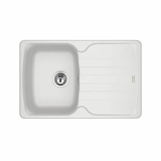 Franke Antea Fragranite 1 Bowl Inset Kitchen Sink Reversible AZG 611-78 - Polar White - 114.0532.312