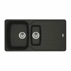 Franke Antea Fragranite 1.5 Bowl Inset Kitchen Sink Reversible AZG 651-97 - Onyx - 114.0532.314