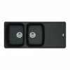 Franke Antea Fragranite 2 Bowl Inset Kitchen Sink Reversible AZG 621-116 - Onyx - 114.0532.318