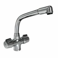 Carron Phoenix Aztec Dual Twist Handles Kitchen Tap - Chrome - 115.0019.342
