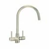 Carron Phoenix Alba Dual Lever Kitchen Tap - Brushed Nickel - 115.0188.558