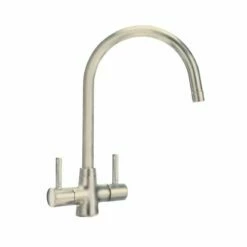 Carron Phoenix Alba Dual Lever Kitchen Tap - Brushed Nickel - 115.0188.558