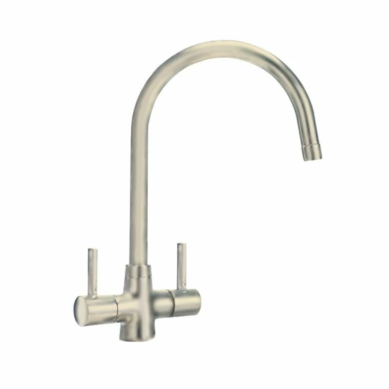 Carron Phoenix Alba Dual Lever Kitchen Tap - Brushed Nickel - 115.0188.558