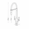 Carron Phoenix Dante Pull Out Nozzle Kitchen Tap - Jet Black - 115.0433.945