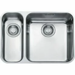 Franke Largo 1.5 Bowl Undermount Sink With Left Hand Small Bowl LAX 160-36-16 - Stainless Steel - 122.0156.345