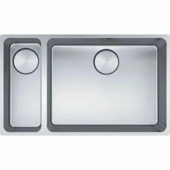 Franke Mythos 1.5 Bowl Undermount Kitchen Sink With LH Small Bowl MYX 160-50-16 - Stainless Steel - 122.0606.920