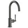 AXOR Montreux Single Lever Kitchen Mixer Tap 260 With Swivel Spout - Brushed Black Chrome - 16580340
