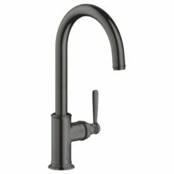 AXOR Montreux Single Lever Kitchen Mixer Tap 260 With Swivel Spout - Brushed Black Chrome - 16580340