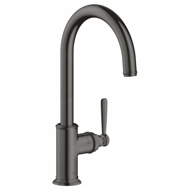 AXOR Montreux Single Lever Kitchen Mixer Tap 260 With Swivel Spout - Brushed Black Chrome - 16580340