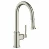 AXOR Montreux Single Lever Kitchen Mixer Tap 180 With Pull Out Spray - Stainless Steel - 16581800
