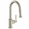 AXOR Montreux Single Lever Kitchen Mixer Tap 180 With Pull Out Spray - Brushed Nickel - 16581820
