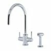 Perrin & Rowe 3-in-1 Hot Kitchen Tap With C-spout - Polished Brass