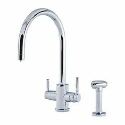 Perrin & Rowe 3-in-1 Hot Kitchen Tap With C-spout - Polished Brass