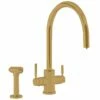 Perrin & Rowe 3-in-1 Hot Kitchen Tap With C-Spout - Satin Brass - 1712SB
