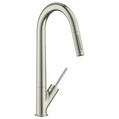 Axor Starck Single Lever Kitchen Mixer 270 With Pull-Out Spray - Stainless Steel - 10821800