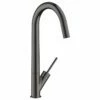 Axor Starck Single Lever Kitchen Mixer 300 With Swivel Spout - Brushed Black Chrome - 10822340