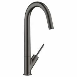 Axor Starck Single Lever Kitchen Mixer 300 With Swivel Spout - Brushed Black Chrome - 10822340