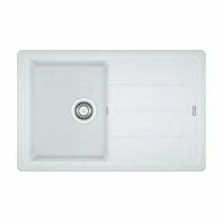 Franke Basis 1 Bowl Fragranite Inset Sink Reversible BFG 611-78 - Polar White - 114.0253.155