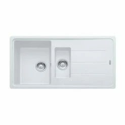 Franke Basis 1.5 Bowl Fragranite Inset Sink Reversible BFG 651 - Polar White - 114.0253.259