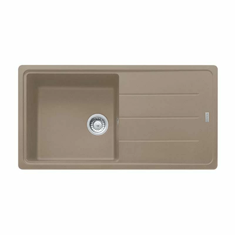 Franke Basis 1 Bowl Fragranite Kitchen Sink Reversible BFG 611-97 - Oyster - 114.0633.736
