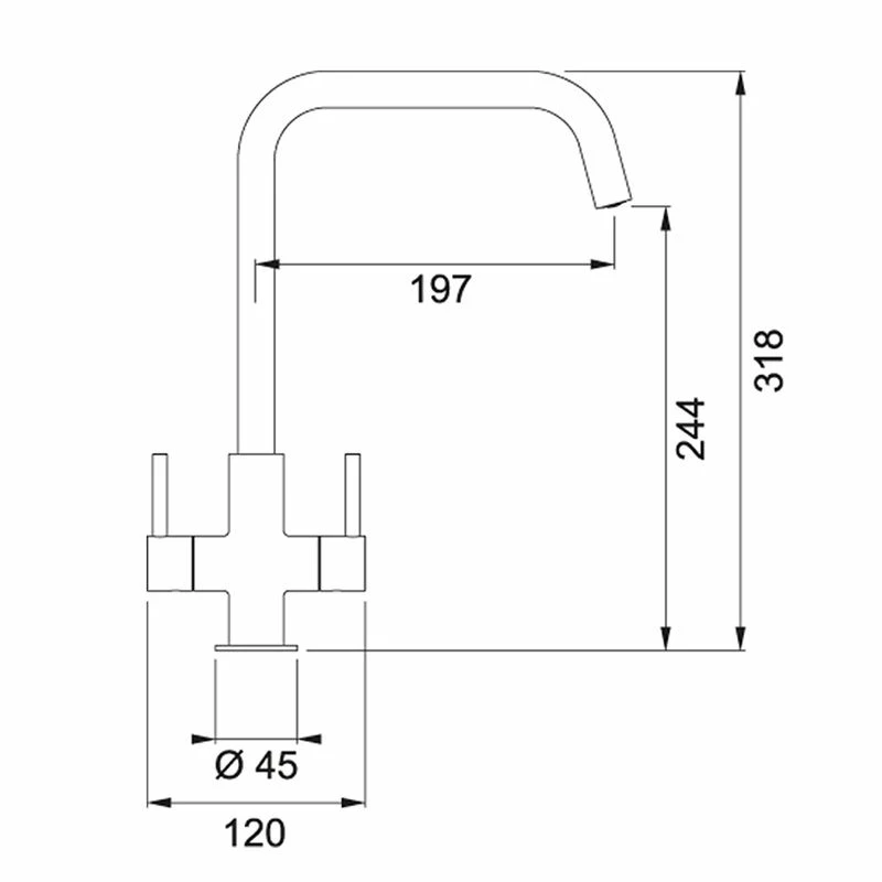 Franke Hestia U-Spout Kitchen Mixer Tap - Chrome - 115.0567.655 - Image 2