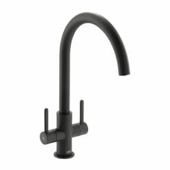 Carron Phoenix Rosolina J Spout Kitchen Tap - Matt Black - 115.0605.454