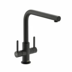 Carron Phoenix Rosolina L Spout Kitchen Tap - Matt Black - 115.0605.457