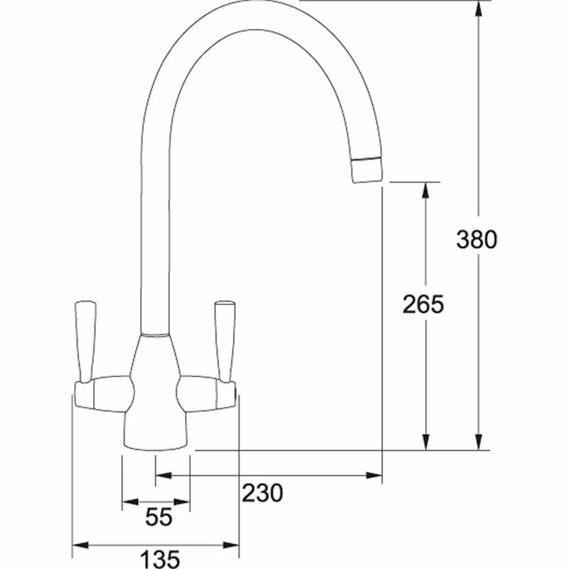 Franke Eiger Kitchen Mixer Tap - Matt Black - 115.0659.348 - Image 2