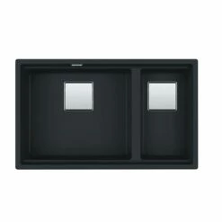 Franke Kubus 2 1.5 Bowl Undermount Fragranite Kitchen Sink KNG 120 - Matt Black - 125.0633.444