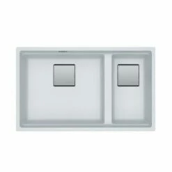 Franke Kubus 2 1.5 Bowl Undermount Fragranite Kitchen Sink KNG 120 - Polar White - 125.0633.285