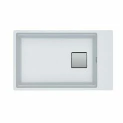 Franke Kubus 2 1 Bowl Undermount Fragranite Kitchen Sink KNG 110-62 - Polar White - 125.0633.721