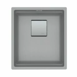 Franke Kubus 2 1 Bowl Undermount Fragranite Kitchen Sink KNG 110-37 - Stone Grey - 125.0633.733