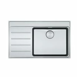 Franke Mythos Plus 1 Bowl Inset Kitchen Sink With Left Hand Drainer MYX 211-86 - Stainless Steel - 127.0640.219