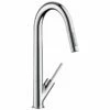 Axor Starck Single Lever Kitchen Mixer 270 With Pull-Out Spray Eco - Chrome - 12800000