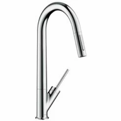 Axor Starck Single Lever Kitchen Mixer 270 With Pull-Out Spray Eco - Chrome - 12800000