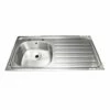 KWC DVS Single Bowl Right Hand Drainer Inset Sink With 2 Tapholes B20085R - 207.0000.025