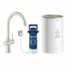 Grohe Red II Duo C Spout Tap & M Size Boiler Super Steel 30058DC1