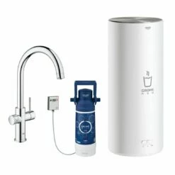 Grohe Red II Duo C Spout Tap & L Size Boiler Chrome 30328001
