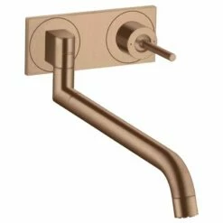 Axor Uno Wall Mounted Kitchen Mixer Tap Single Lever - Brushed Red Gold - 38815310