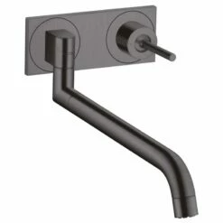 Axor Uno Wall Mounted Kitchen Mixer Tap Single Lever - Brushed Black Chrome - 38815340